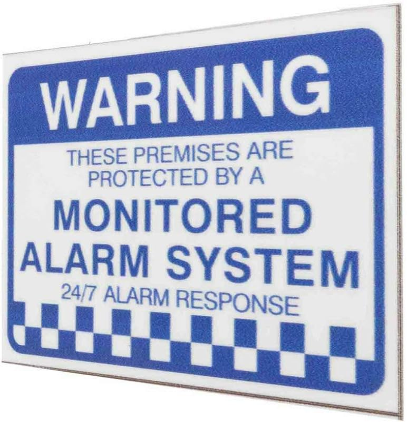 8Pcs Waterproof Warning Security Stickers Monitored Alarm System Self Adhesive Warning Monitored Alarm Stickers, Alar-Ms Warnings Security Sticker Signs for Shop Home image number 5