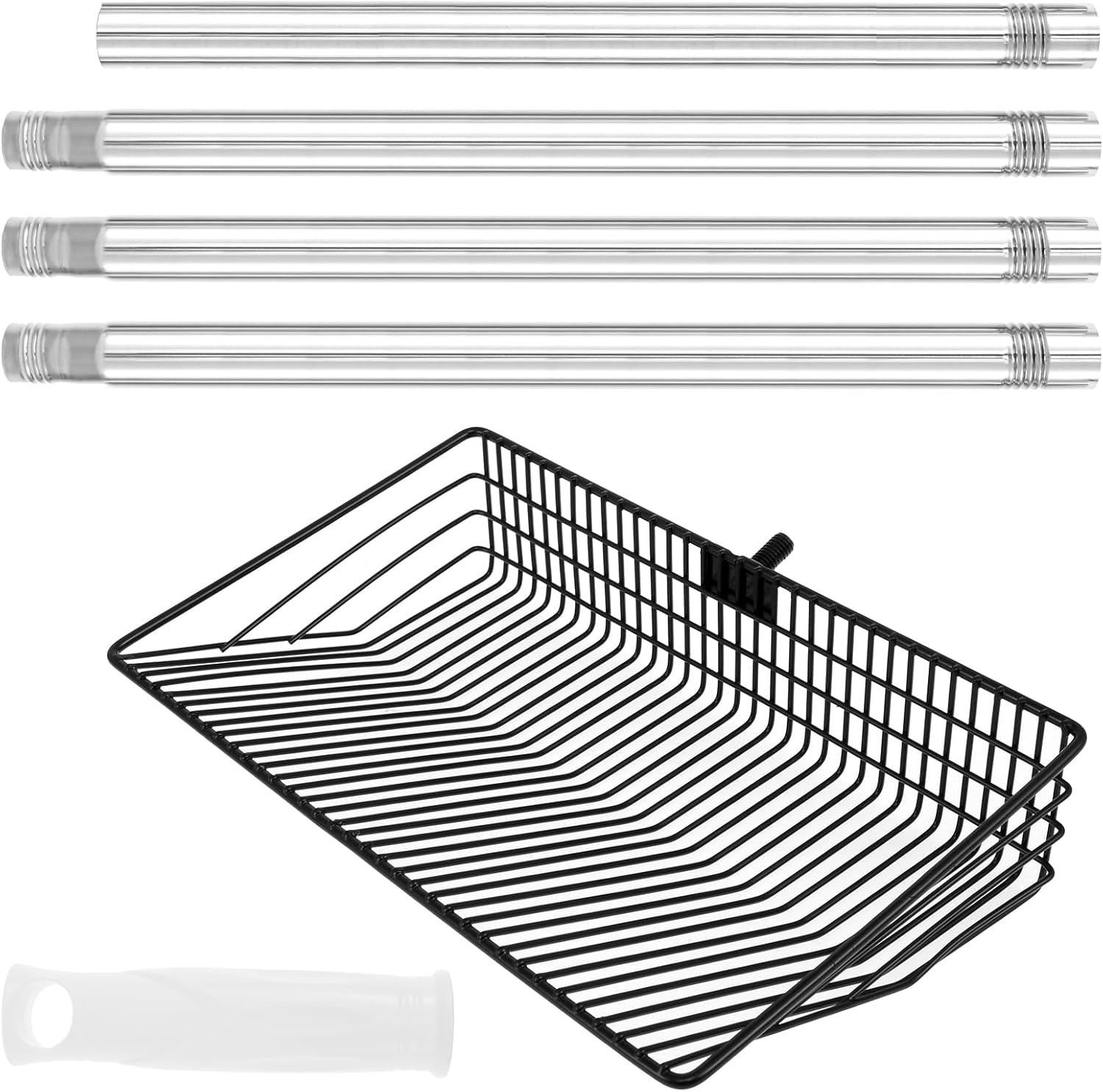 DJAPWPX Chicken Poop Scooper with 54.7 Inch Handle Sturdy Chicken Litter Scooper Removable Chicken Pooper Scooper Efficient Chicken Poop Shovel for Chicken Goat Poop Cat Litter