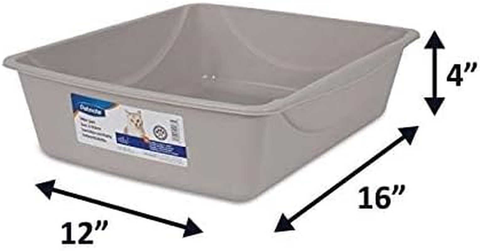 Petmate Open Cat Litter Box, Blue Mesa/Mouse Grey,M (Pack of 1), Made in USA image number 2