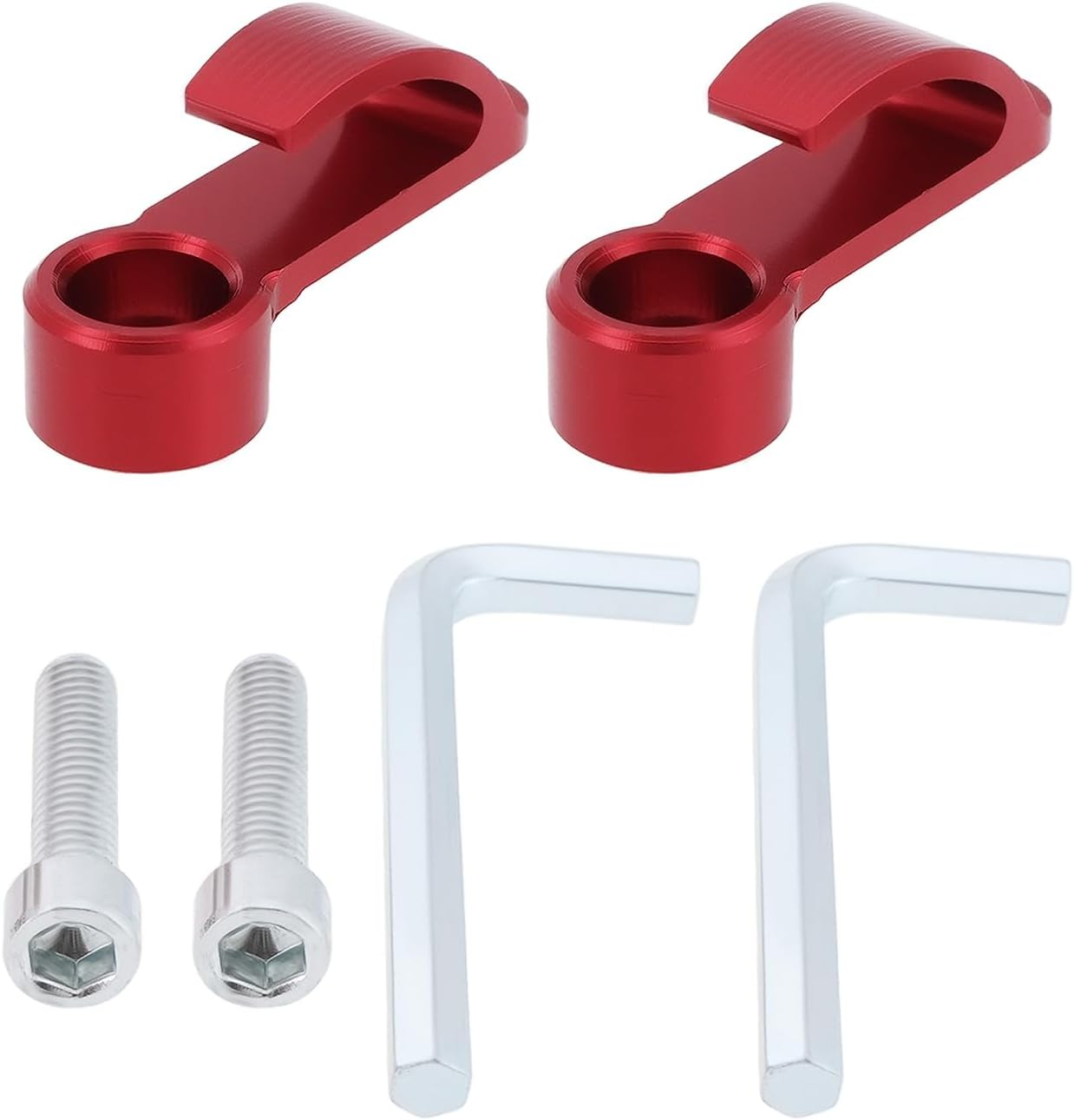 Emsea 2Pcs Motorcycle Handlebar Hook CNC Aluminium Helmet Hook Suitable for Motorcycle Helmets Gloves Cups(Black)