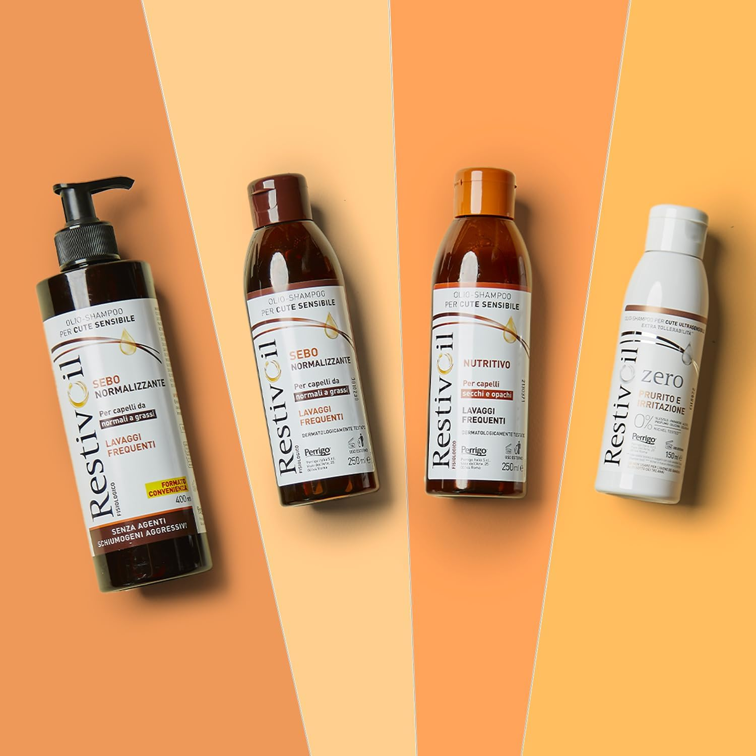 Restivoil Physiological Care Shampoo for Hair, Physiological Oil with Moisturising Effect, Protects and Repairs, for Normal to Oily Hair, 400 Ml