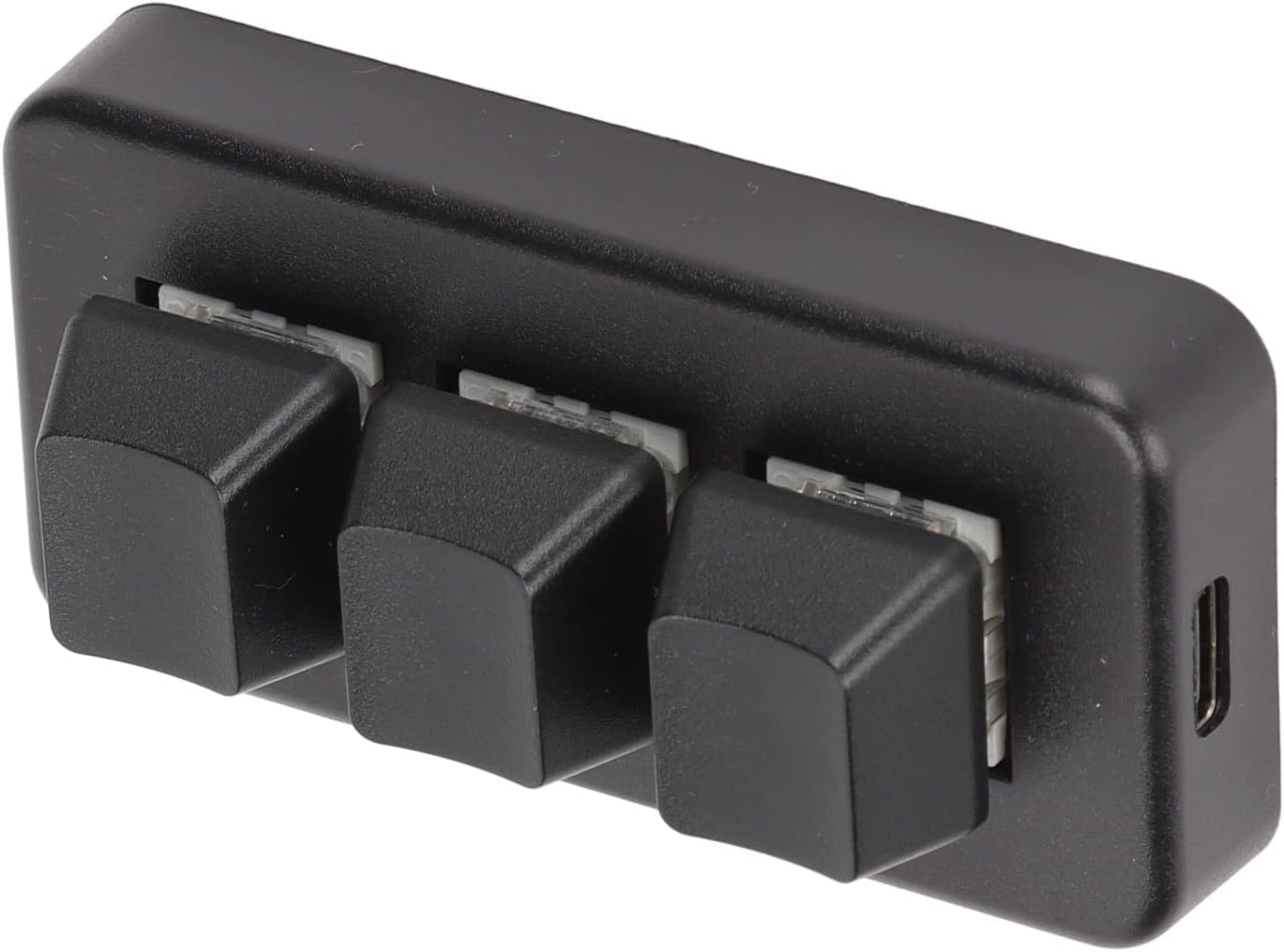 3 Key Keypad, Macro Keypad for Computer, Mechanical Gaming Keyboard USB Game Keyboards Wired RGB Keypad with Programmable Desig (Black) - White image number 6