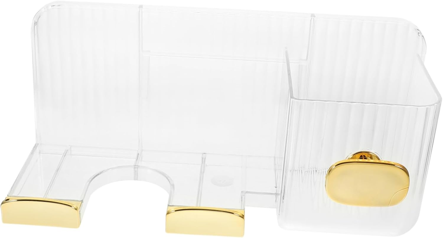 Beavorty Hair Dryer Storage Rack Hair Dryer Holder Wall-Mounted Bathroom Organizer