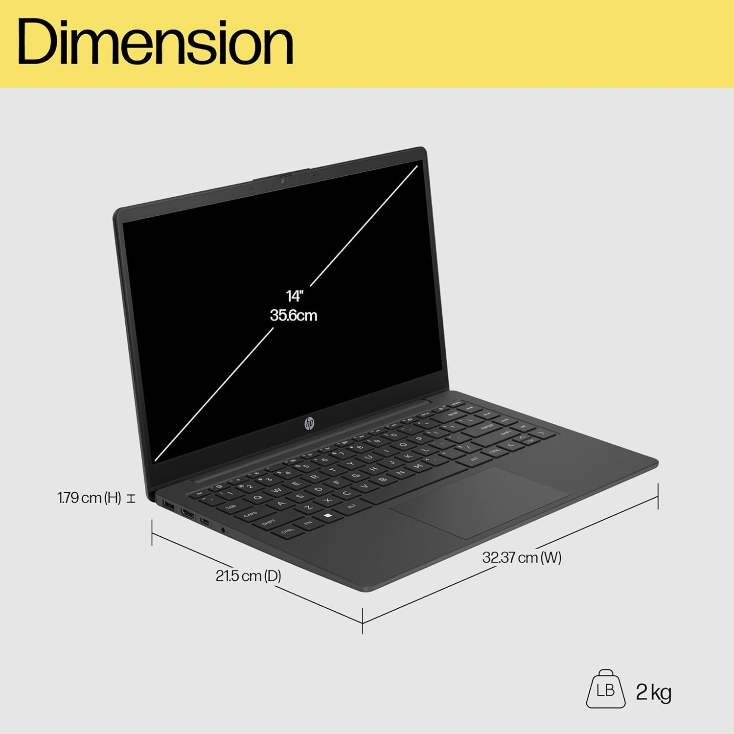 HP 14" Laptop, 14-Inch FHD Display, Intel I7-1255U Processor, 8GB RAM, 256GB SSD, Intel UHD Graphics, Windows 11, Lightweight & Portable, Long Battery Life, Silver, B22Z0PA image number 1