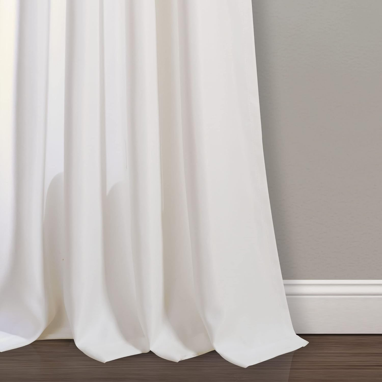 Lush Decor 16T000558 Weeping Flowers Room Darkening Window Panel Curtain Set, 84 Inch X 52 Inch, Yellow/Gray - Red image number 3