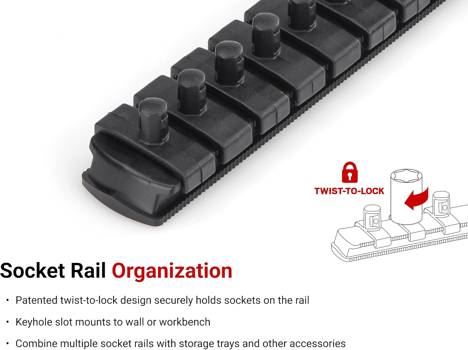 TEKTON 1/4 Inch Drive Deep 12-Point Socket Set, 11-Piece (5/32-9/16 In.) | SHD90107 image number 4