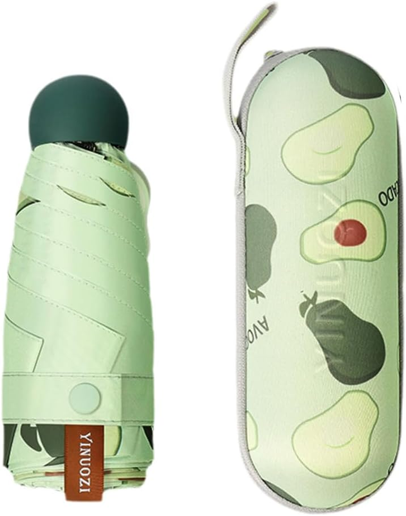 Mini Folding Windproof Travel Umbrella Cute Small Umbrella for Sun and Rain 99% UV Protection Compact Lightweight Portable for Women Men Kids Multiple Colors