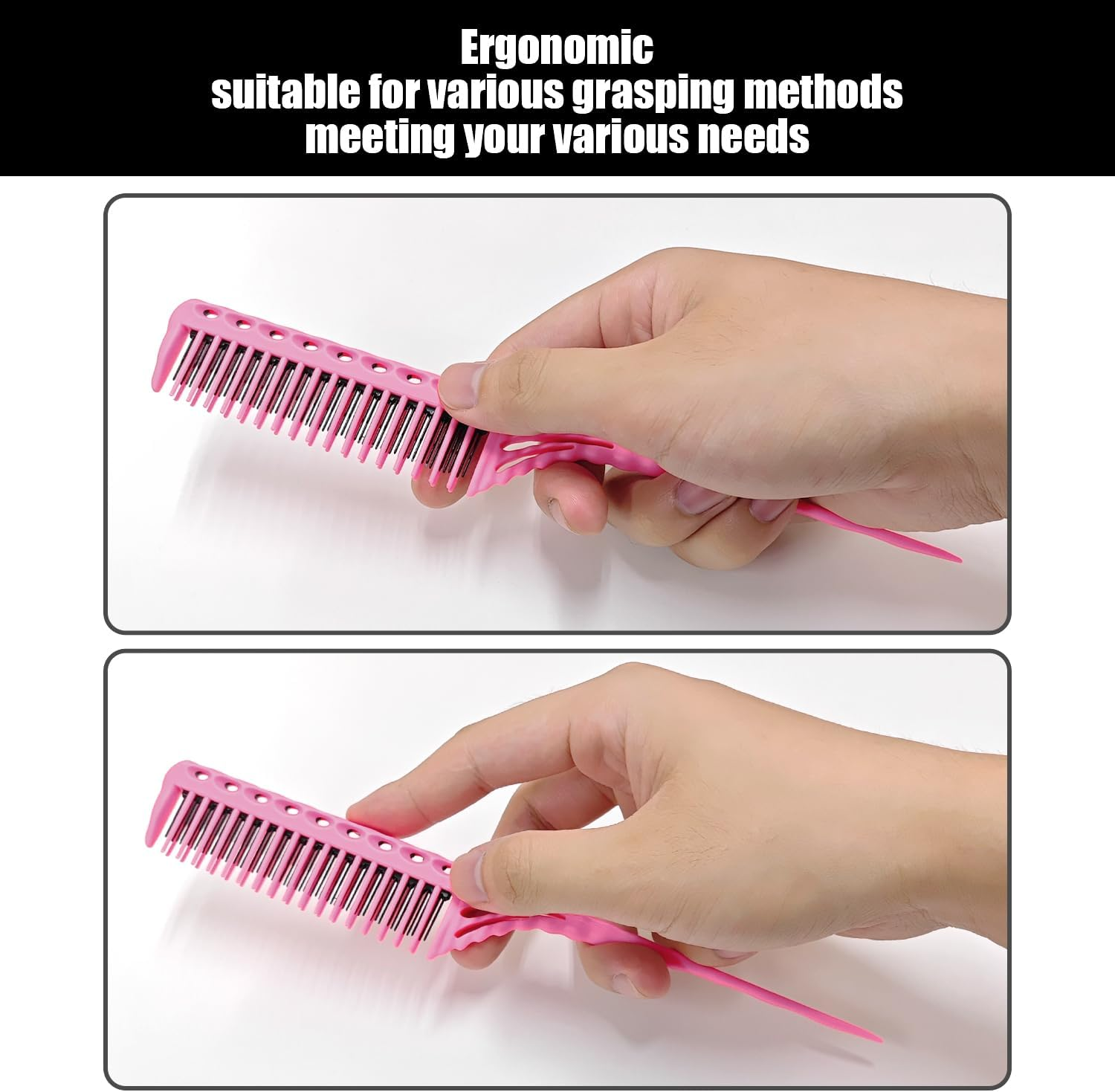 3 Pieces Plastic Comb, Hair Salon Tool, Styling Comb, Hair Styling Tool, Hair Fighter Tool image number 5