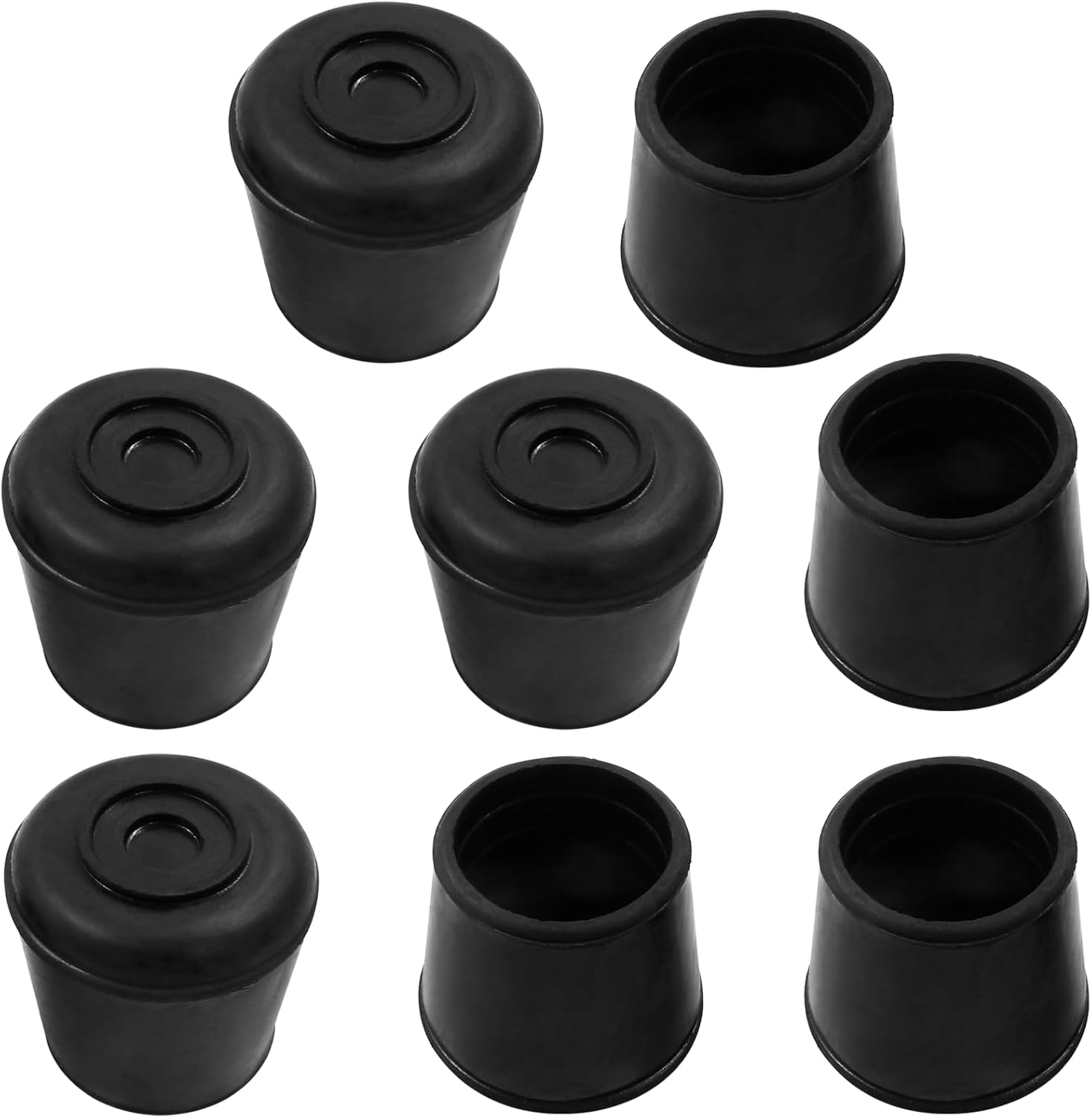 16Pcs 5/8 Inch (16Mm) Chair Leg Tips Caps, round Rubber Non-Slip Folding Chair Leg End Caps Black Furniture Table Feet Caps Floor Protector Cover for Hardwood Floors image number 1