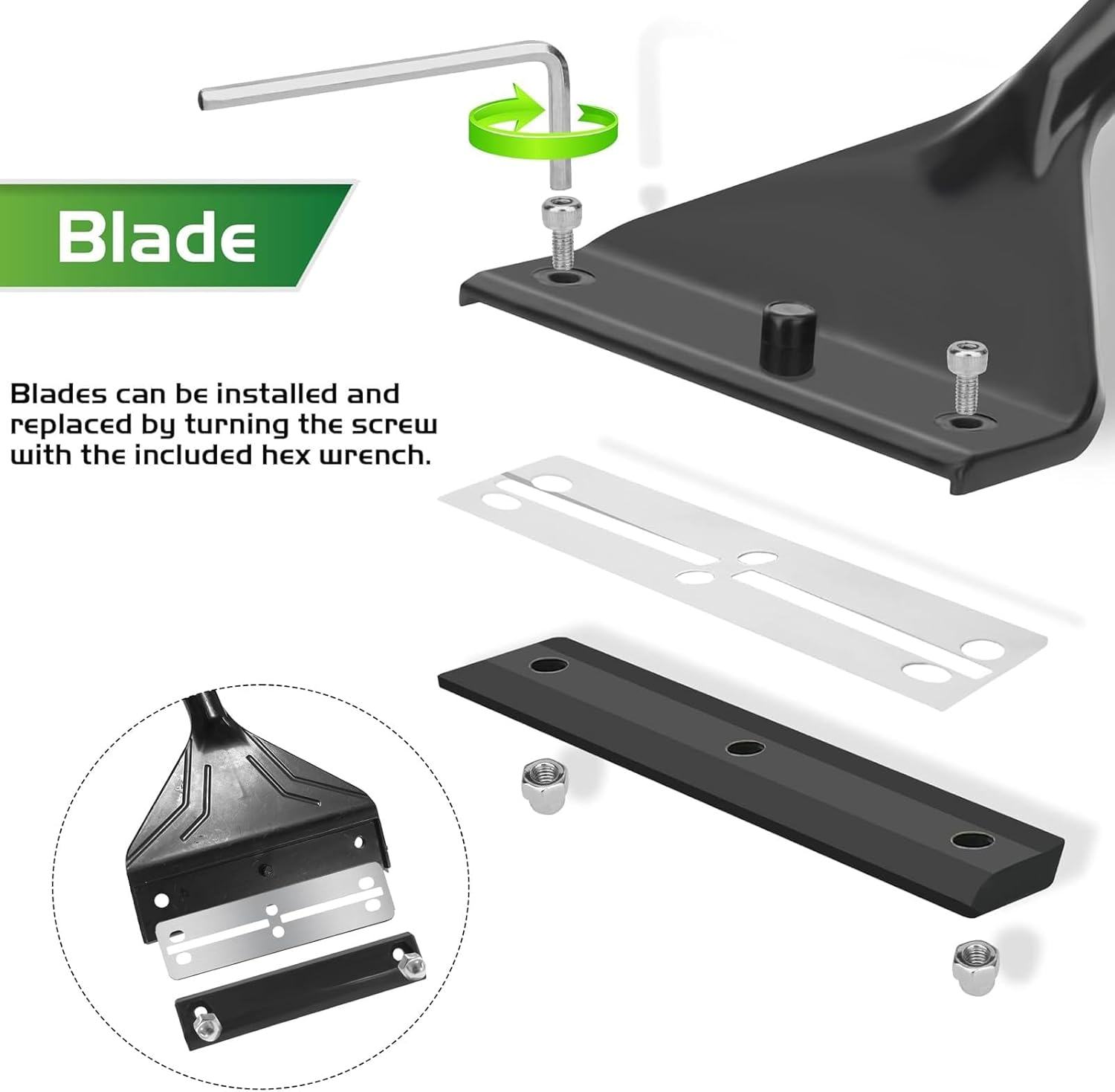Fish Tank Scraper, 25PCS Algae Remover Fish Tank Glass Cleaner with 20 Replaceable Blades, Aquarium Glass Scraper Fish Tank Scraper Cleaner Long Handheld for Fish Reef Plant Glass Aquarium Cleaning image number 1