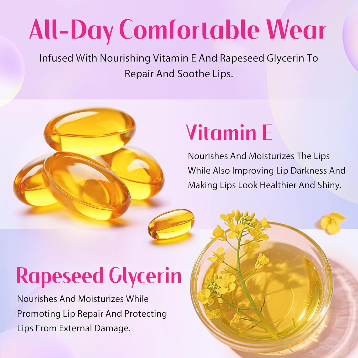 Bayfree Tinted Lip Glowy Balm Set，Lipoil Stain, Hydrating High Shine Lip Gloss Set, Long-Lasting Bright Color Lipgloss for Dull Lips, Weightless & Non-Sticky, Vegan Korean Makeup, Crystal Finish image number 1