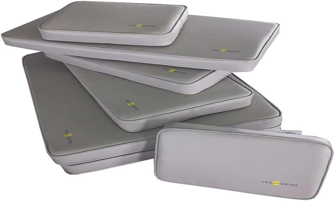 Oceansouth Cooler/Ice Box Cushion Marine Grade Vinyl with Velcro Strips (Grey, Width 380Mm X Length 730Mm) image number 2