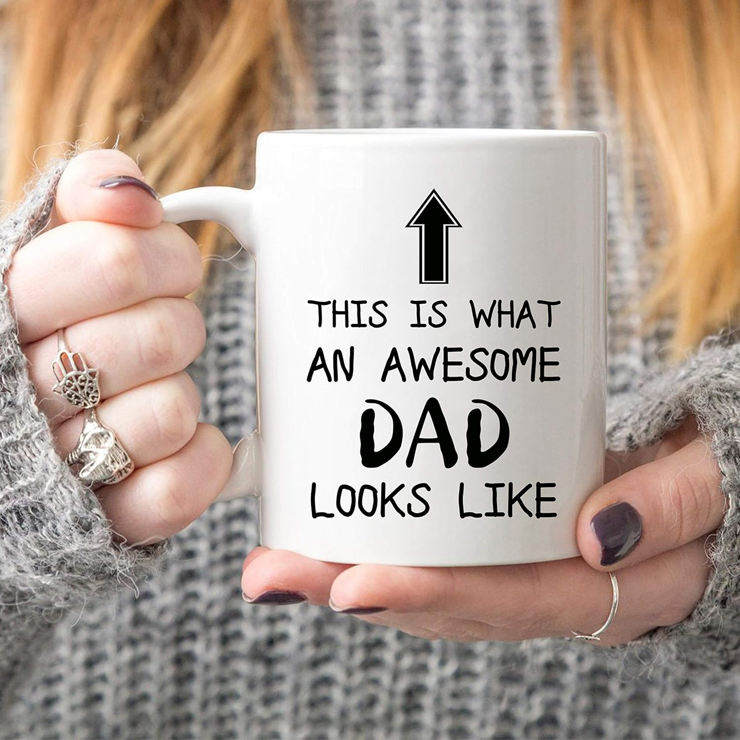 5Aup Funny Father'S Day Awesome Dad Coffee Mug Gift, This Is What an Awesome Dad Looks Like, 11Oz Novelty Cup from Daughter Son, Unique Birthday for Father Husband Men image number 1