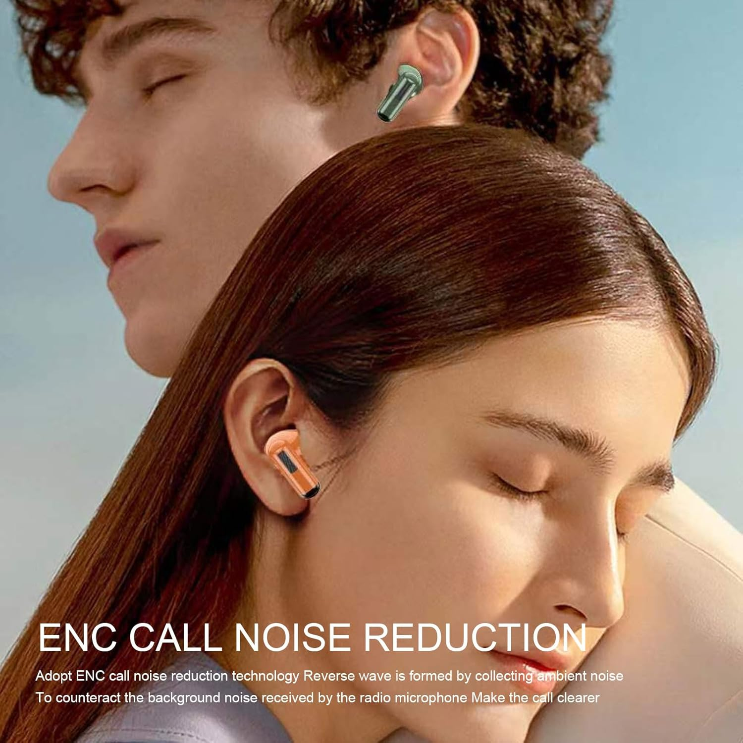 Unique Pager-Beeper Shaped Bluetooth 5.2 Earbuds, Wireless Retro Cute Earbuds, Portable ENC Noise Cancelling Earbuds for Sports Games Travel (Green) image number 1