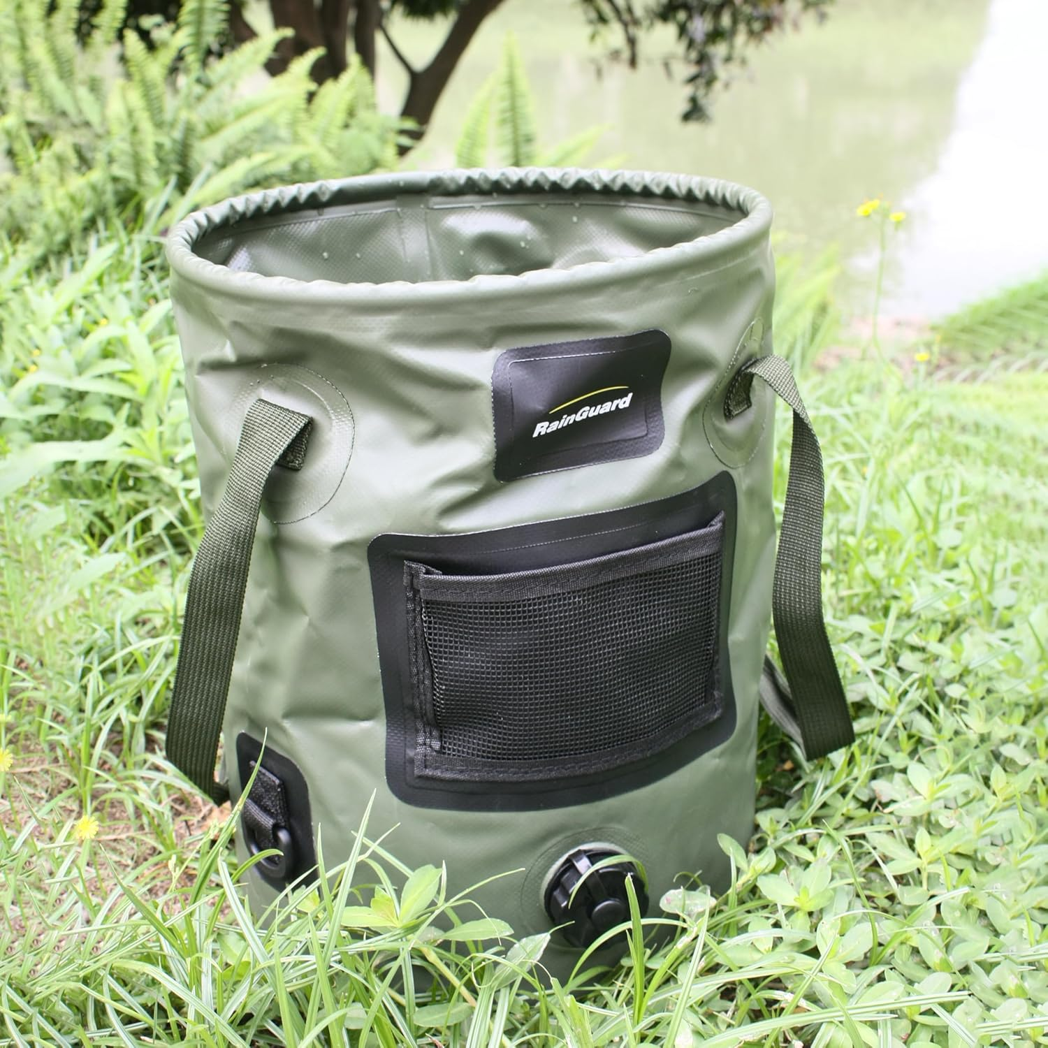 Outdoor Water Bucket Water Storage Collapsible Bucket, 25L Folding Water Bucket, with Handle Portable Wash Basin for Camping Folding Bucket Fishing Travelling Outdoor Gardening Car Washing image number 3