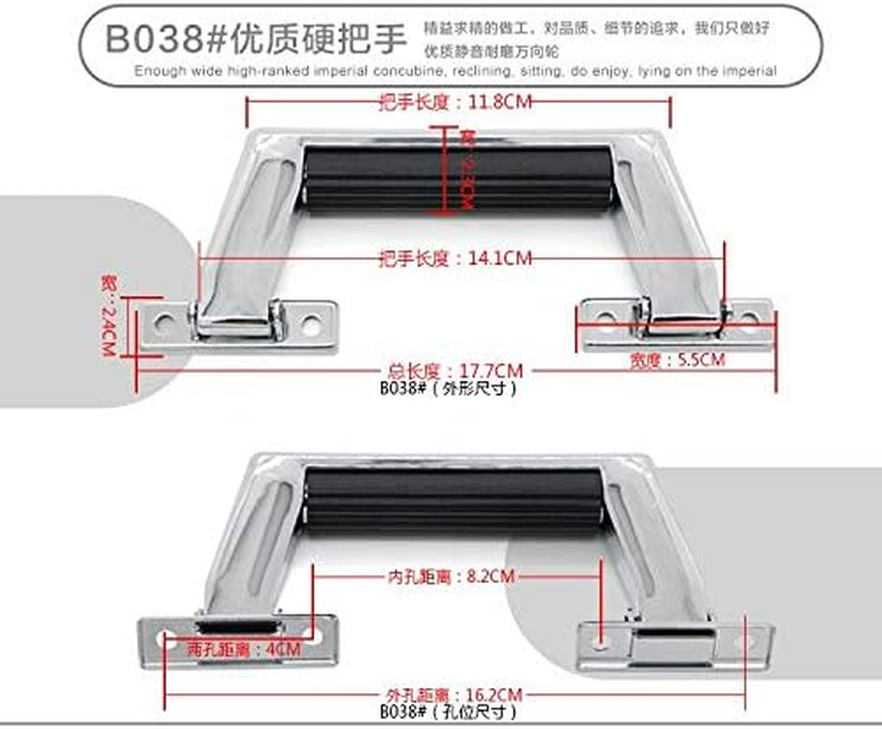 Luggage Hardware Suitcase Repair Parts Handle Travel Case Pull Rod Cipher Suitcase Hand Carry General Handle PVC - (Color: B079BS) image number 2