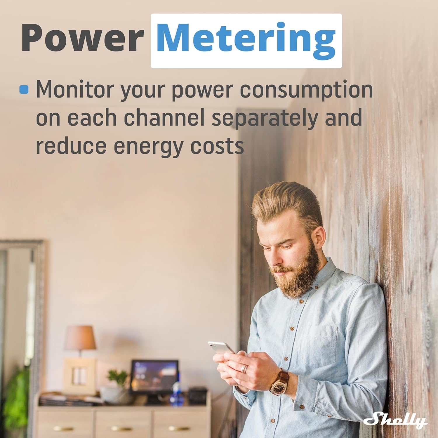 Shelly 2PM Gen3 Smart Roller Shutter Switch, Power Metering, 2-Channel 16A, Wi-Fi & Bluetooth, Motorized Blinds/Curtains Control, Alexa/Google Home Compatible, Ios/Android App (4 Pack) image number 6