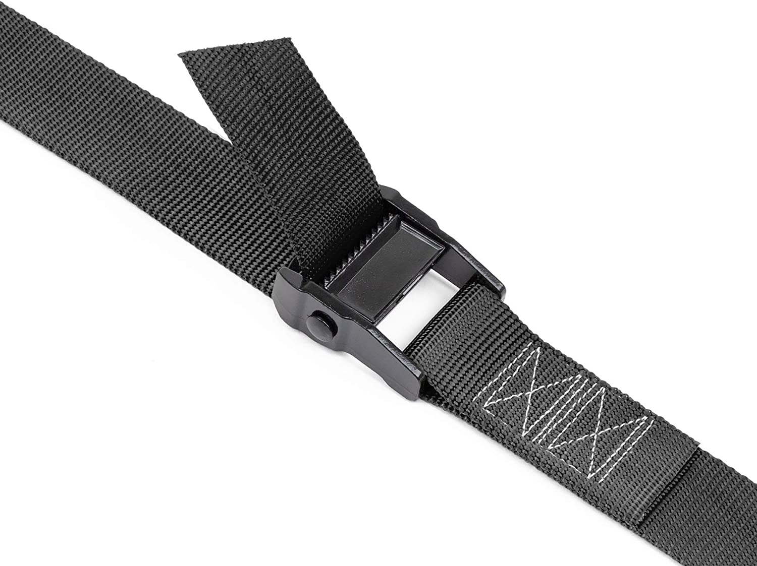 Powertye Special Edition Lashing Straps &ndash; 1.5In X 4Ft Black Cam Buckle Continuous Loop Strap (No Hooks), Made in USA Motorcycle, ATV, Cargo, Coolers and RV Battery &ndash; 300 Lb W.L.L., Black (2-Pack)