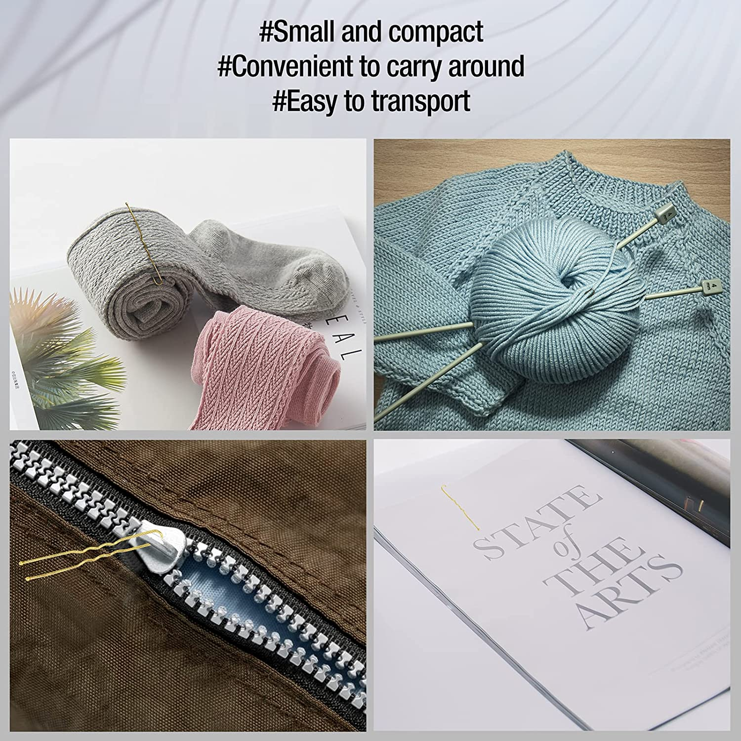 Hoyols U Shaped Hair Pins Blonde, Assorted Size U Shape Bobby Pins, Metal Curved Curly Bun Clips Hairpin Crimped Design with Ball Tips for Buns Women Girls Grips Hairstyle Updo Thin Thick Hair Gold, 150 Count Bulk Pack (Blonde) image number 4