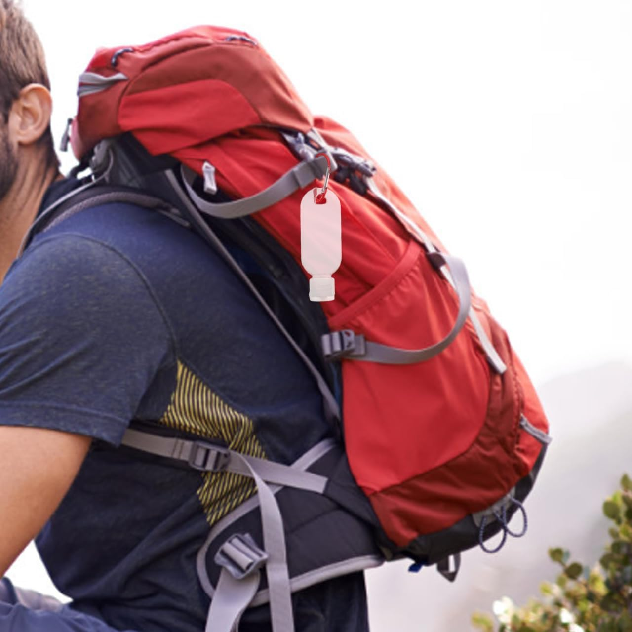 LALAFINA 10 Sets Travel Bottles with Keychain, Leakproof Squeeze Bottles Empty Refillable Containers for Hand Conditioner Body Wash Liquid Etc image number 6