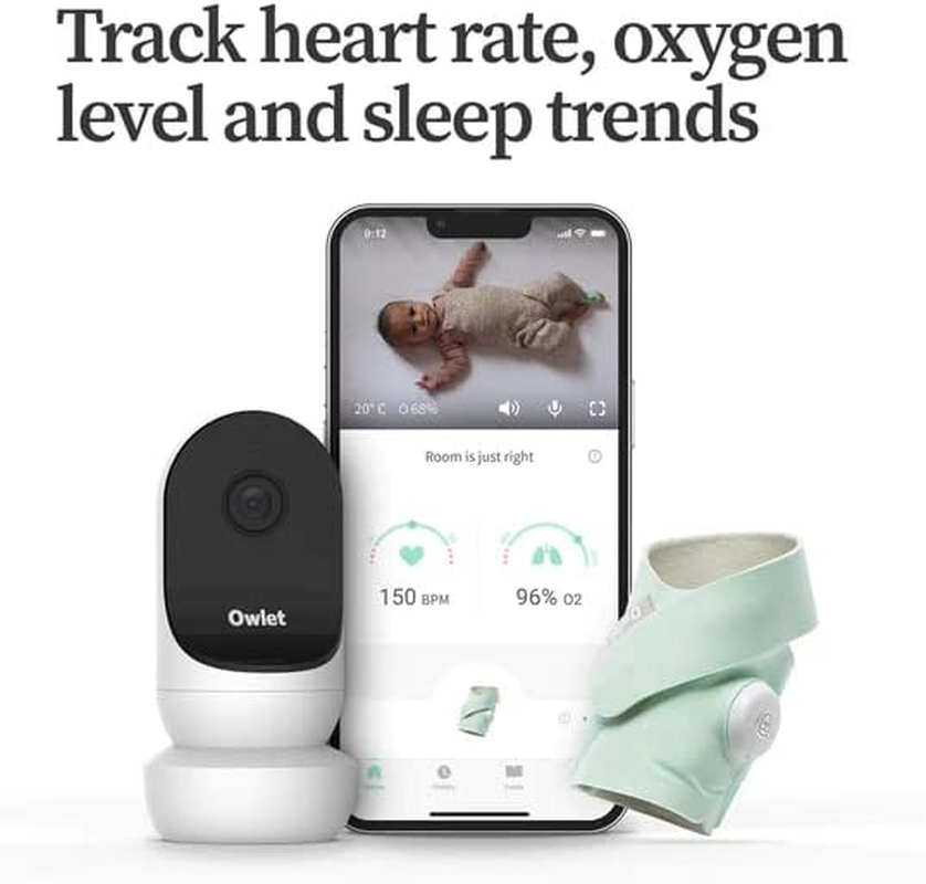 Owlet Smart Sock 3 + HD Cam - Baby Safety Monitor with 1080P HD Video Camera - Night Vision and Audio - Heart Rate, Oxygen and Sleep Trends (0-18 Months) image number 5