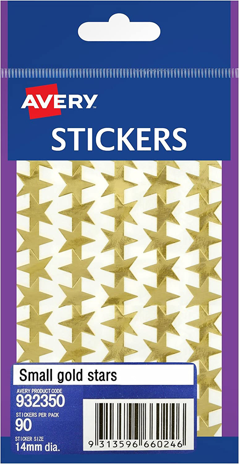 Avery Gold Star Stickers, Gold, 14 Mm, 90 Labels (932350) image number 2