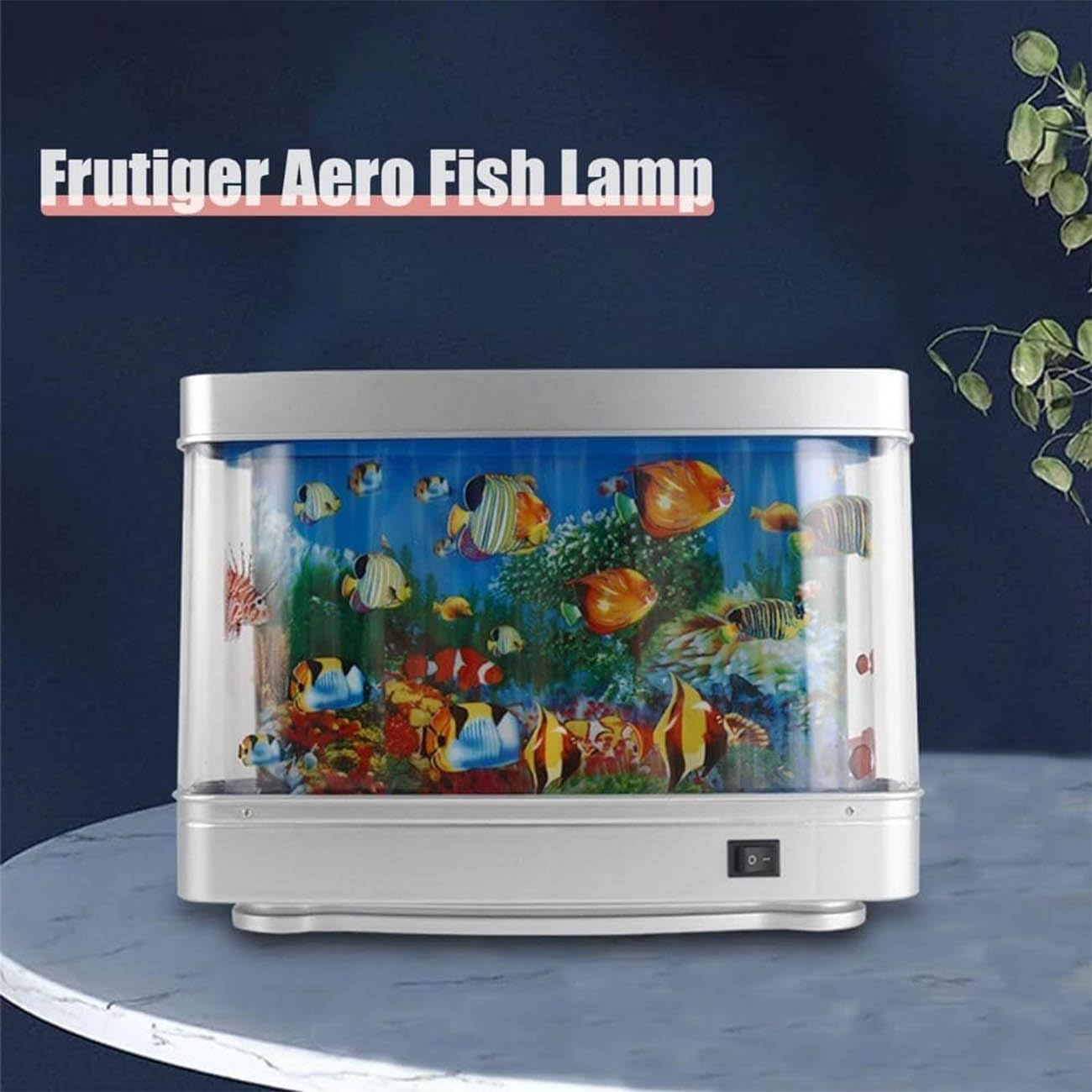 Artificial Fish Tank with Moving Fish,Fake Fish Tank Mini Aquarium,Perfect Sensory Lamp,Seabed World Lamp Lighting Move Aquarium image number 2