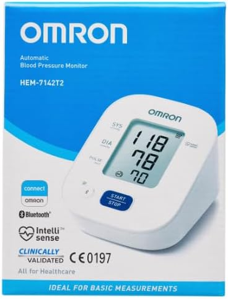 OMRON HEM7142T2 Digital Bluetooth Blood Pressure Monitor &ndash; Upper Arm, Intellisense Technology, Irregular Heartbeat Detection, Cuff Wrap Guide, 14 Memory, 3+3 Warranty image number 5