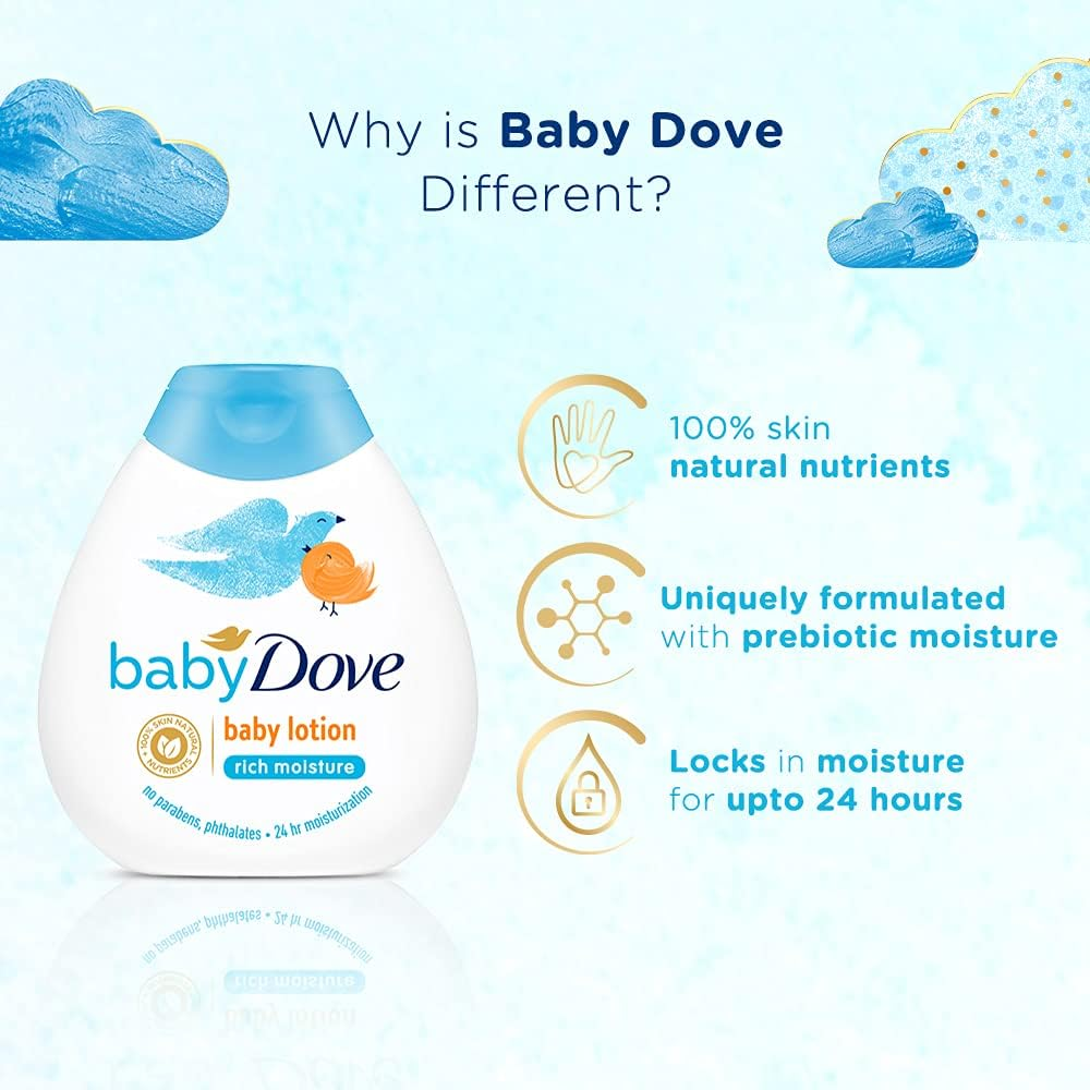 Baby Dove Rich Moisture Baby Lotion 400 Ml image number 5