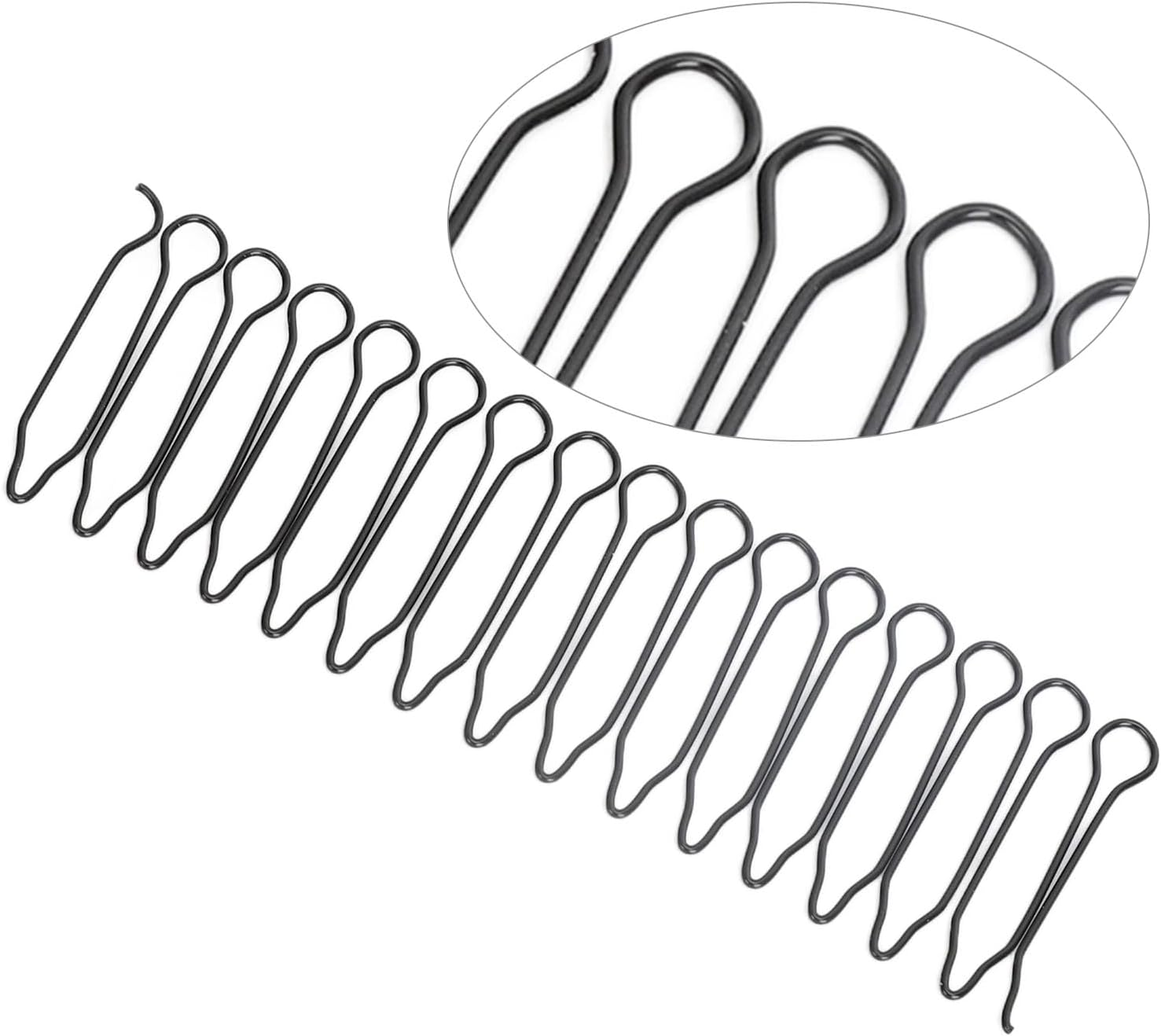 Sonew Pack of 9 U-Shaped Hair Finishing Combs, Stretchy, Invisible, Flexible, Hair Fork Clip for Updos, Hair Side Combs, Hair Finish Fixer Clips for Women and Girls