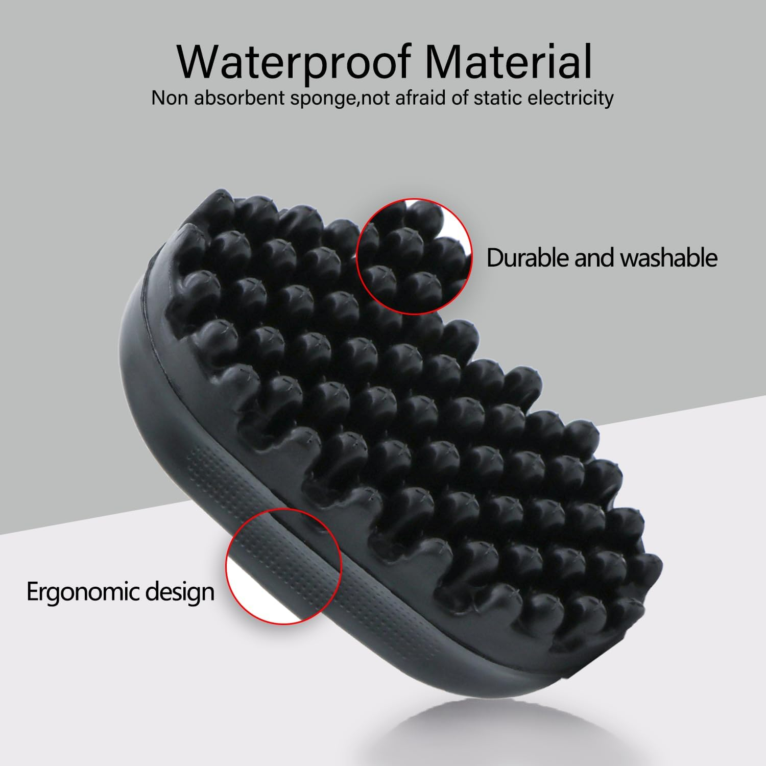 Sishujiesponge Curl Defining Brush for Curly Hair Wet, Bounce Curl Brushes, Curly Hair Brush with Sponges, Hair Sponge for Barbers,Very Suitable for African Rolls, 1 Pack. image number 2