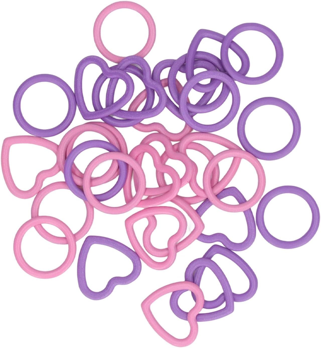 Panv Stitch Marker, Knitting Stitch Markers Set round Heart Type 32Pcs Firm Strong for Home image number 1