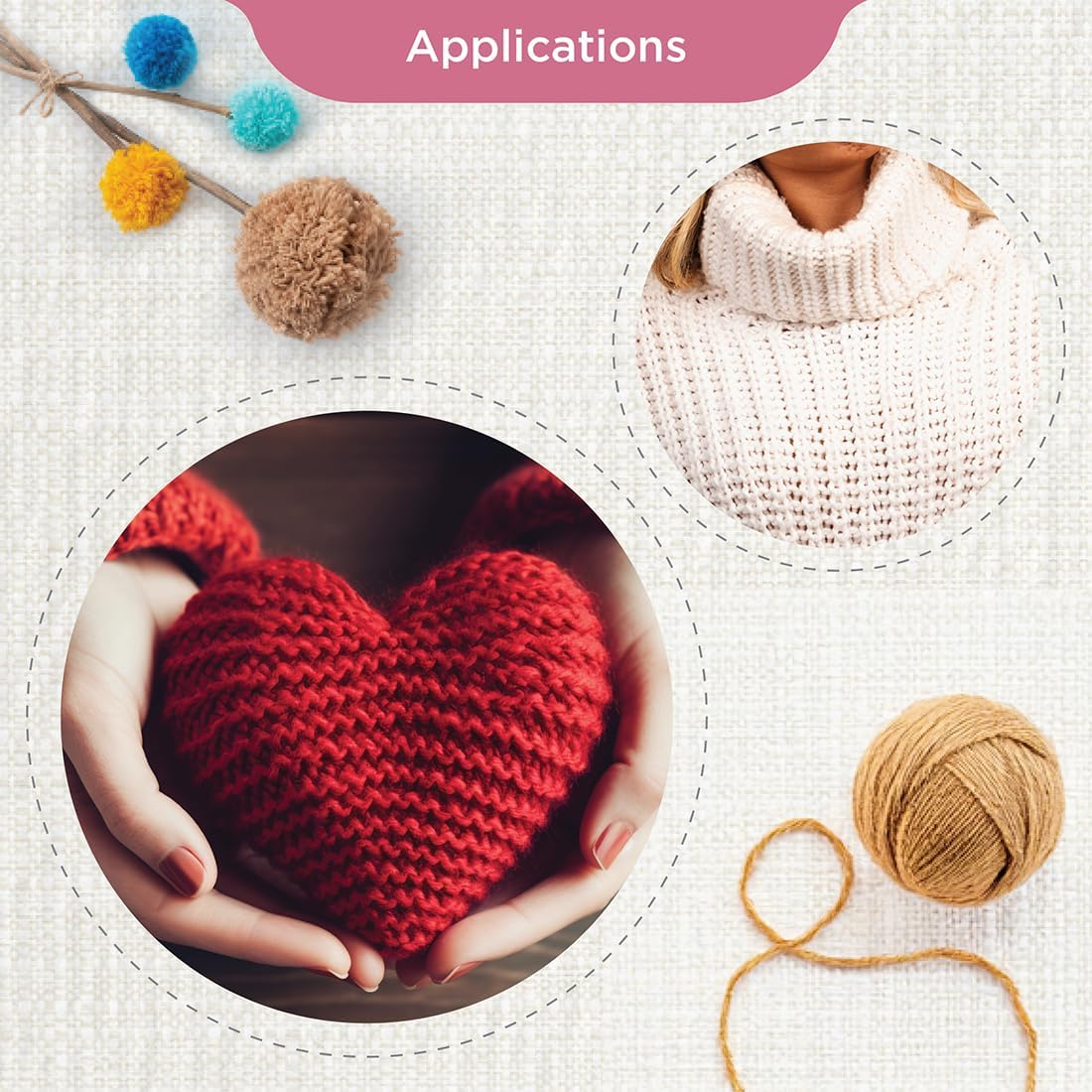 Knitpro Mindful Interchangeable Needle Set &ndash; 7 X 13Cm Circular Knitting Pin Pairs with Accessories Mindful Hope Set for Beginners, Professionals & Gift Set, Silver