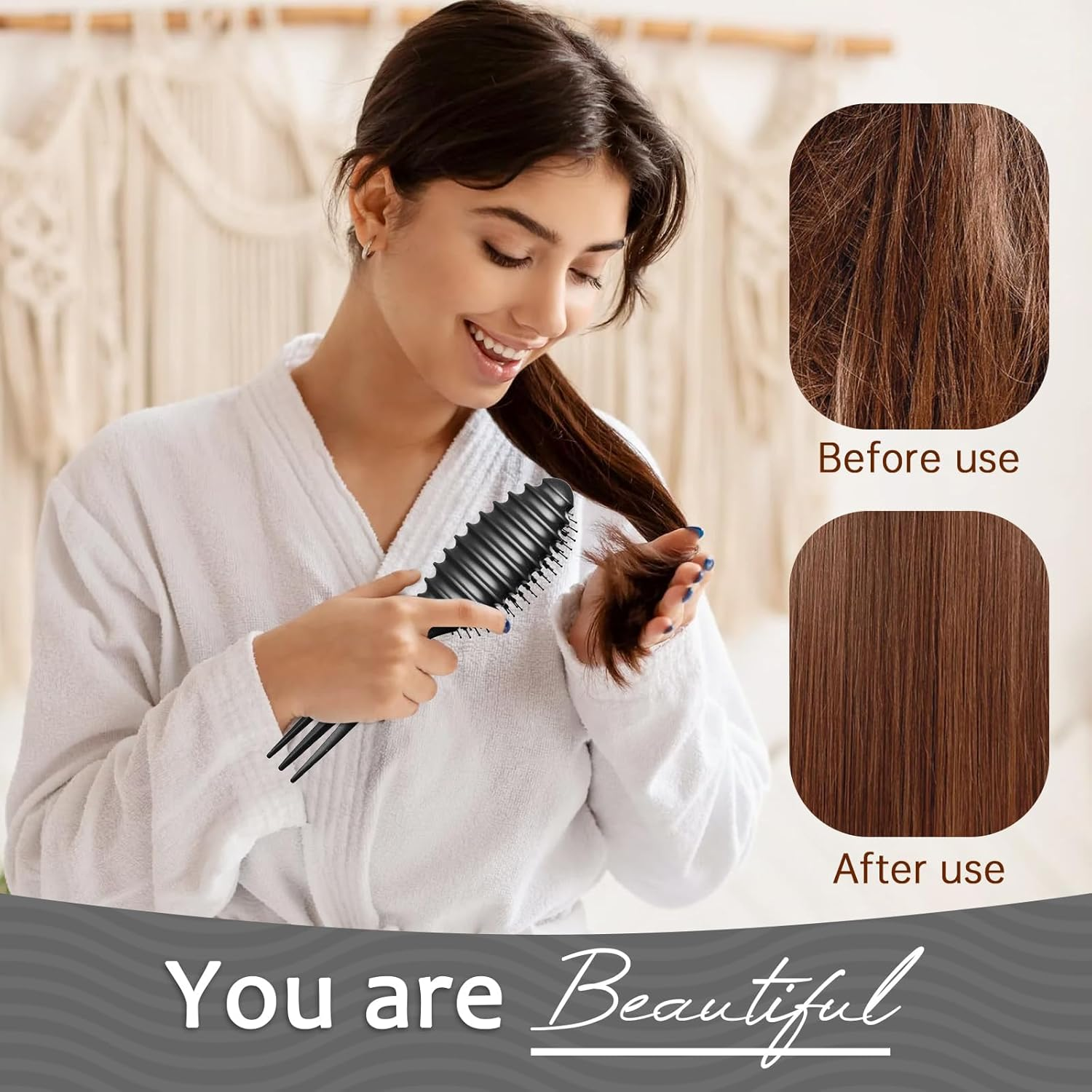 Qaestuan Curl Hair Brush, Curl Define Styling Brush, Hair Brush for Detangling for Women, Hair Brush without Pulling for Curls & Long Hair, Curl Detangler Brush for Men and Women image number 6