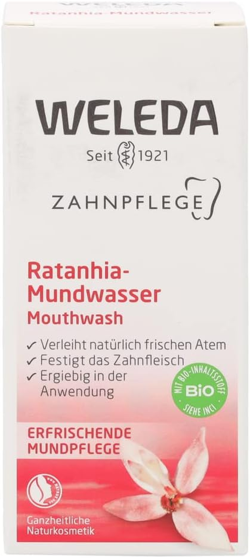 WELEDA Ratanhia Mouthwash Concentrate 50Ml | Refresh Breath | Strengthen Sensitive Gums image number 2