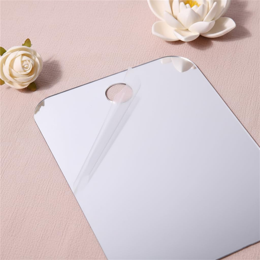 IMTKOOCO anti Fog Shower Mirror Large Size with Suction Hook - Fogless Shower Mirror for Shaving Grooming Bathroom Durable Mirror Bathroom Mirror Shower Mirror Large Mirror image number 5