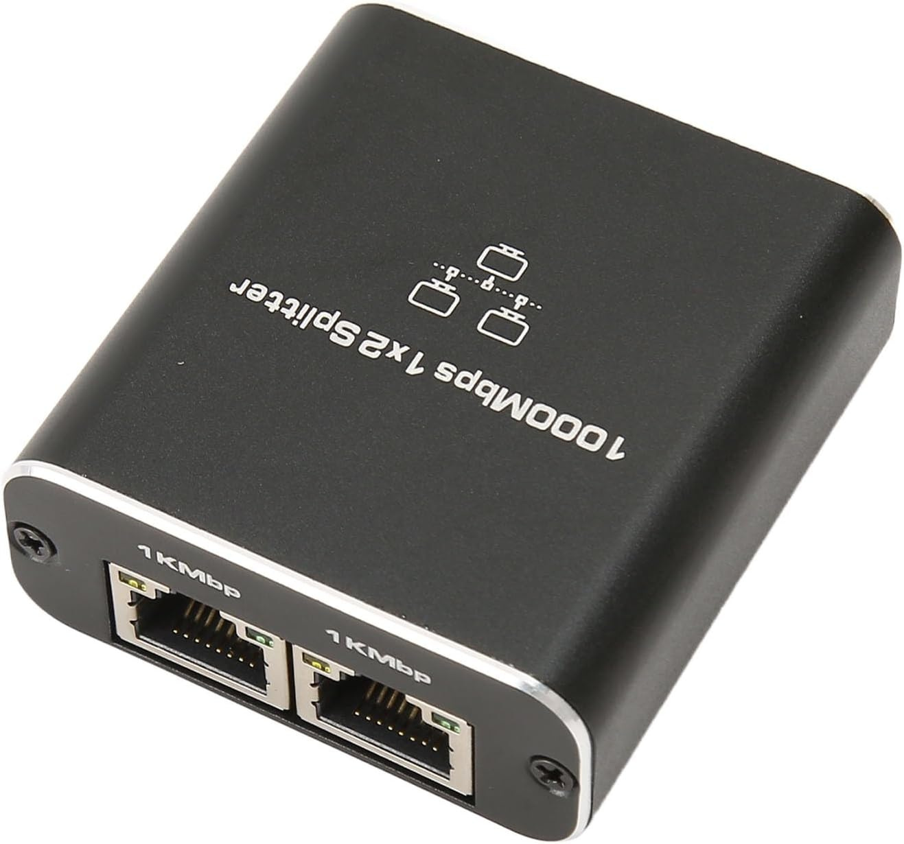 2 Port Gigabit Unmanaged Ethernet Switch, 1000Mbps 1 in 2 Out RJ45 Port Network Hub, Ethernet Splitter, Plug & Play, Aluminum Alloy Network Splitter for PC Laptop Router image number 6