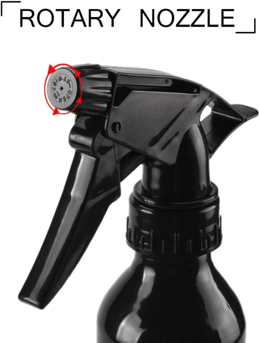 TEHAUX 5Pcs 250Ml Aluminum Alloy Spray Bottles Black, Multifunctional Empty Mist Sprayers for Hair, Plants, Cleaning and Travel Use image number 3