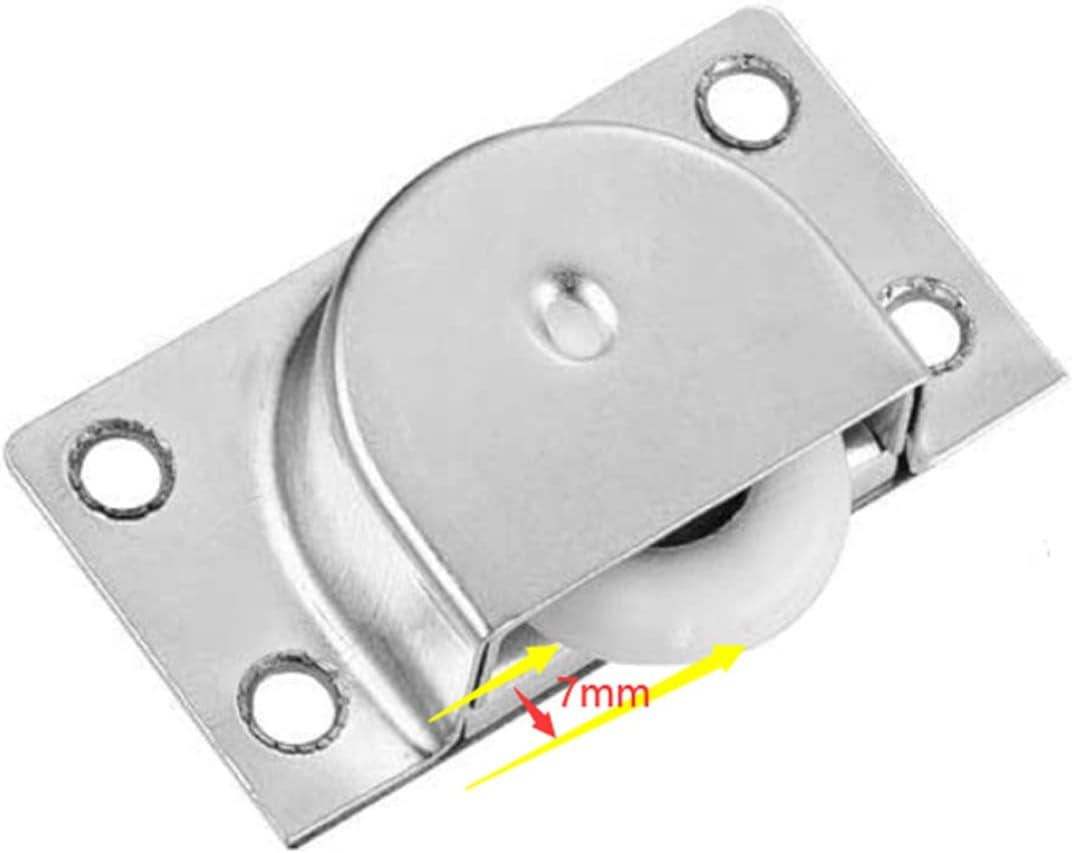 INCREWAY 2 Sets Furniture Roller Wheels Sliding Wheels for Wardrobe Cabinet Closet Window Sliding Door Wheels Hardware Accessories Pulley (Nylon Single Wheel) image number 5