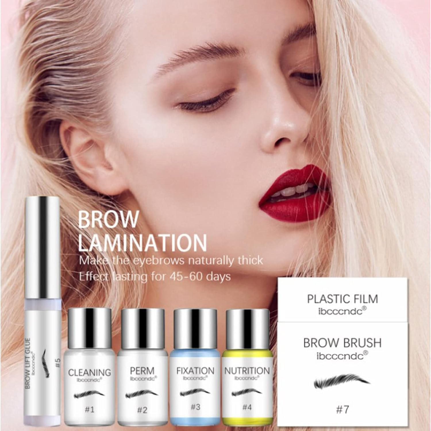 Brow Lamination Kit, Eyebrow Lamination Kit, Eyebrow Tint, DIY 3D Eyebrow Lift Set, 6 Weeks Long Lasting, Semi-Permanent Brow Perm Kit Suitable for Home DIY & Salon Use - Vegan, Cruelty-Free - 2 image number 3