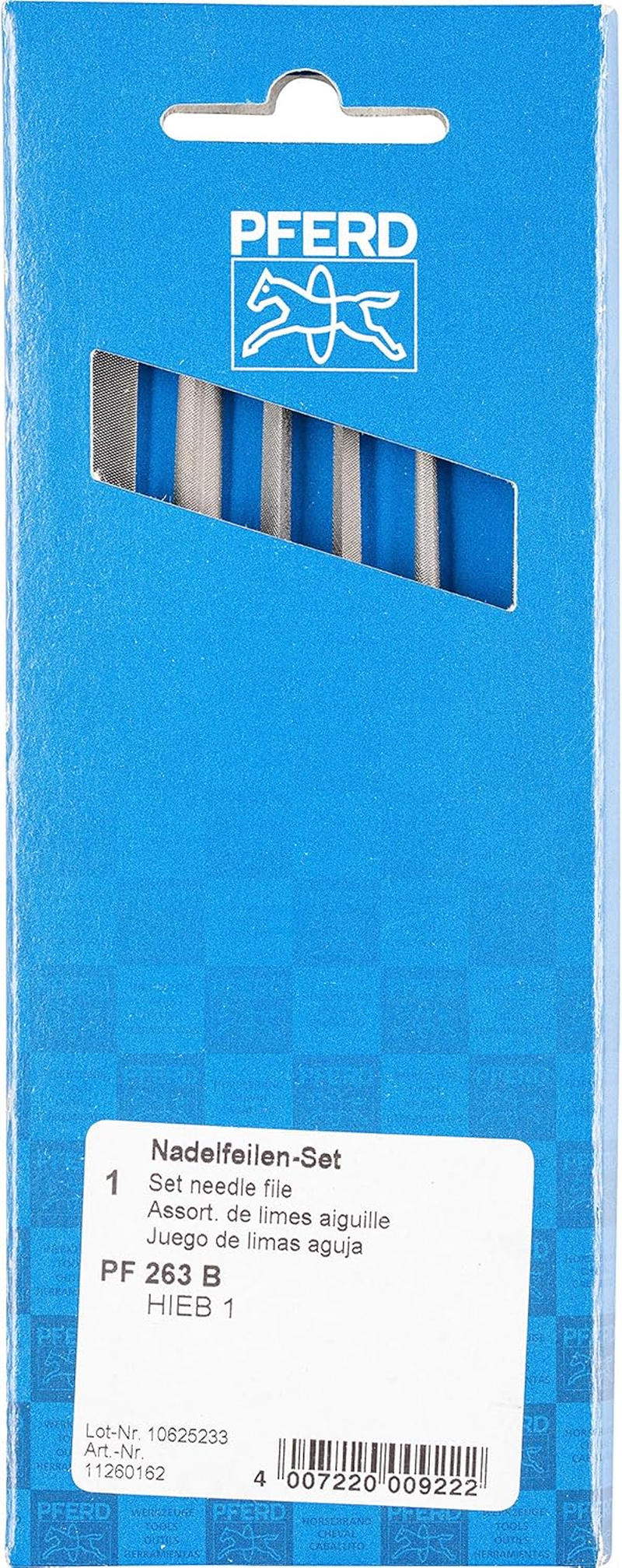 PFERD Needle File Set, 6 Pieces, Swiss Cut 1, 160 Mm, 11260162 - for Medium Precision Machining of Smallest Surfaces, Openings, Geometries, Profiles, Radii image number 2