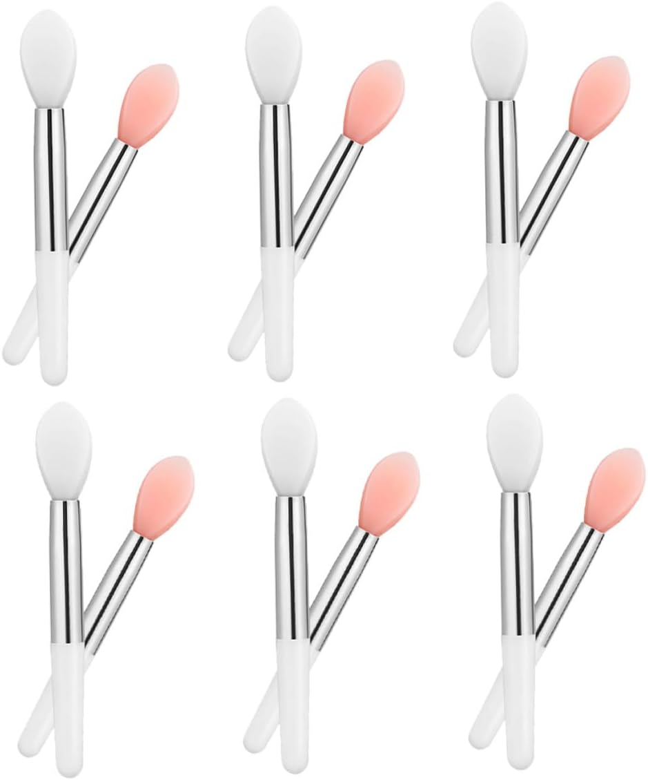 BAZEITFLOW 24Pcs Silicone Lip Mask Applicators Soft Balm Brush for Lipstick Lip Gloss Makeup Tools Portable for Women image number 2