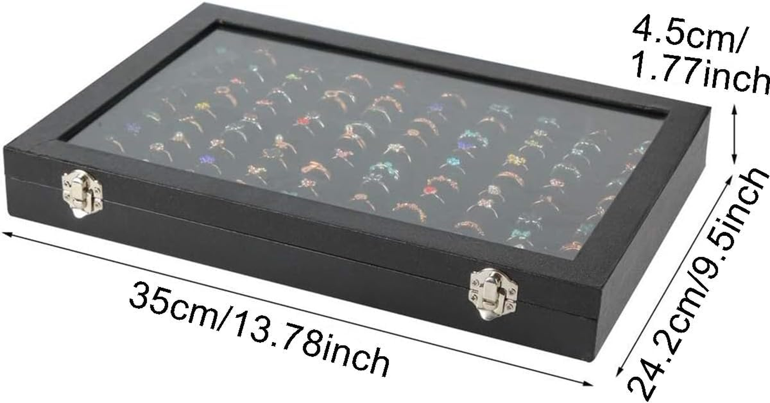 Black Jewellery Box, Jewellery Organiser, Earring Holder, Ring Stand, Necklace Display image number 3