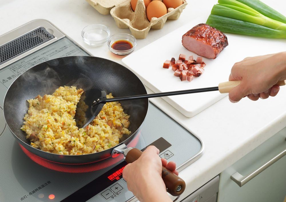 Yoshikawa YJ2488 Turner, Black, 16.0 Inches (40.7 Cm), Cook Pal, Chinese Spatula, Made in Japan