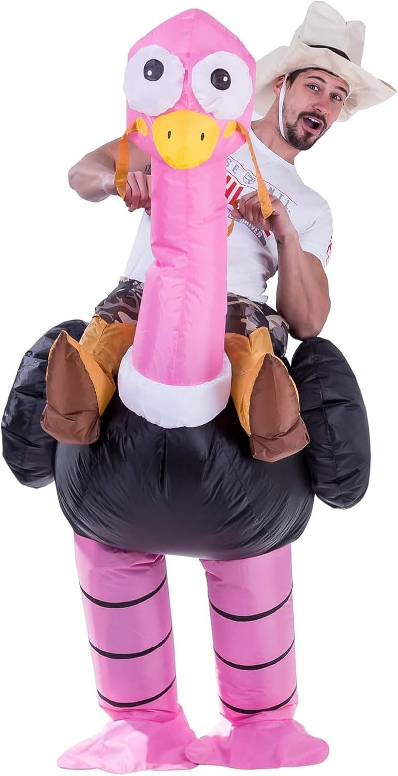 Halloween Inflatable Ostrich Costume Adult, Funny Ostrich Costume Suit for Halloween, Carnival, Mardi Gras, Bachelor Parties, Cosplay and Themed Parties, One Size 150&ndash;190 Cm image number 4