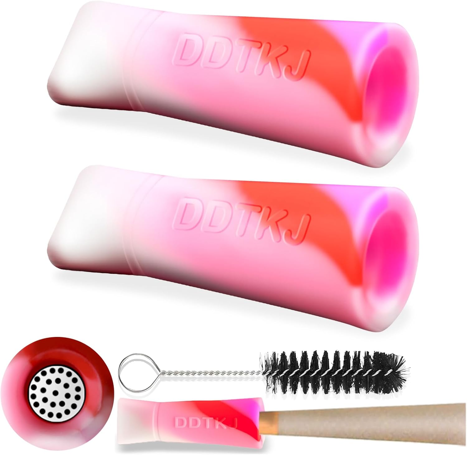 Reusable Silicone Filter, Anti-Cracking, Suitable for Various Sizes of Paper, Comparable to Glass Filters Adapter (Black*2)