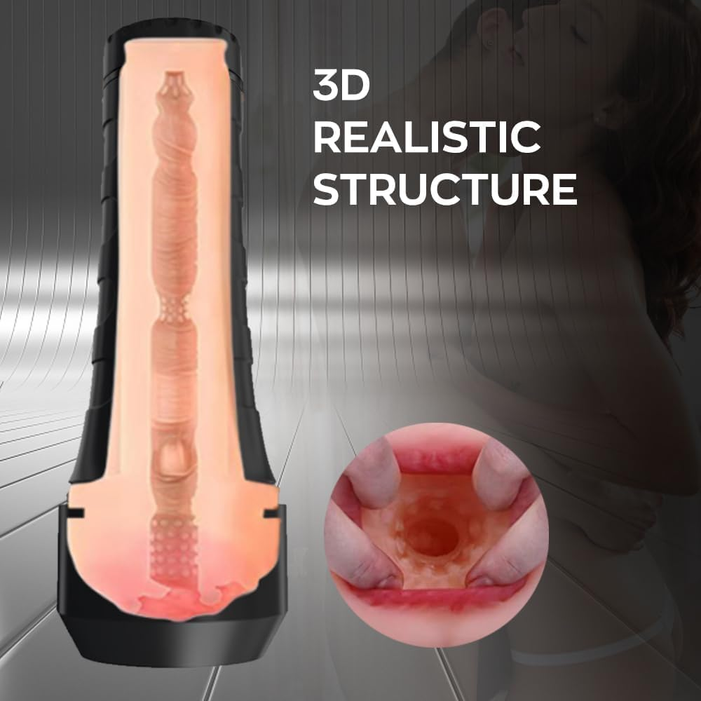 Large Realistic Anal Masturbator Mens Masturbation Cup Male Ass Stroker Sex Toy image number 3
