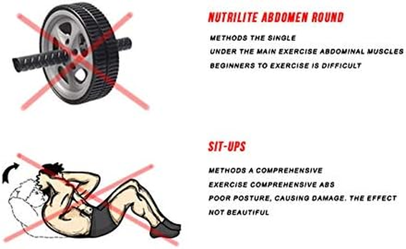 Home Gym Fitness AB Roller Abdominal Crunch Exercise Machine Situp Trainer image number 4