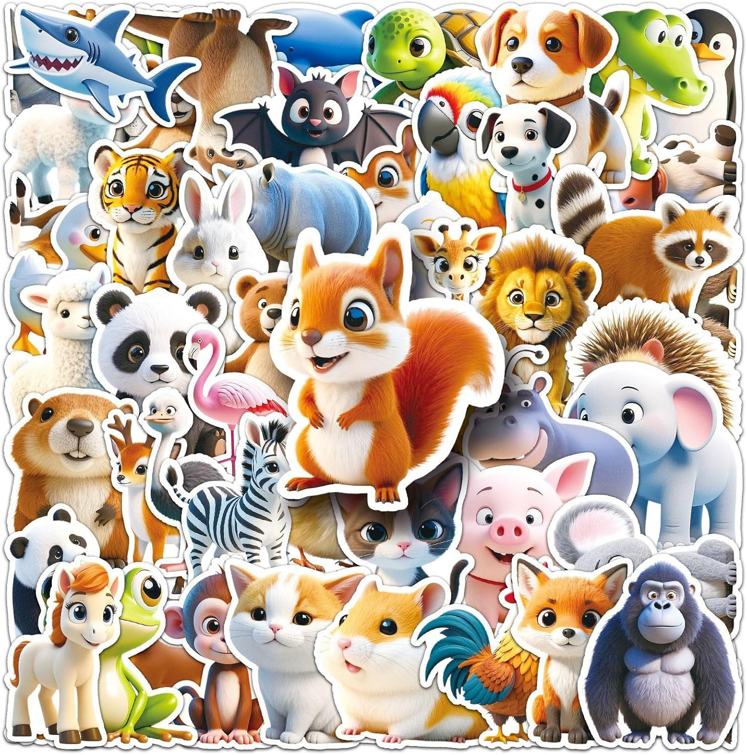 50 PCS Microorganism Decals Vinyl Waterproof Stickers for Children,Teens,Adults,Boys,Girls,Kids Stickers for Computer,Bicycle,Skateboard,Laptop,Phone,Luggage,Water Bottle