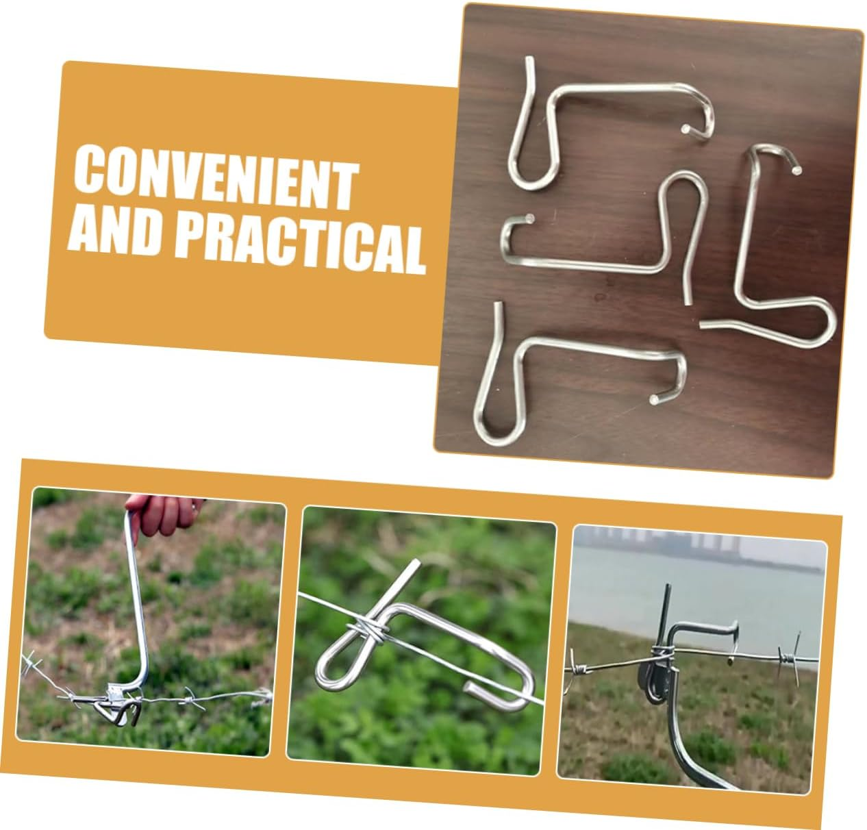 Yardwe 10Pcs Stainless Steel Fence Wire Tensioners Metal Wire Tightener for Garden and Farm Fences Quick Repair Tool Suitable for All Types image number 1